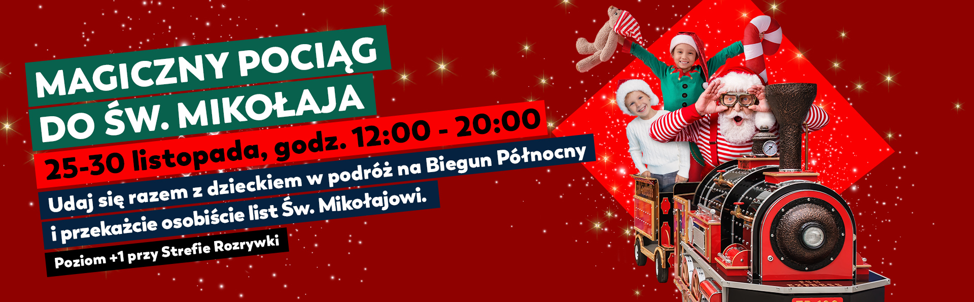 Magiczny Pociąg do Świętego Mikołaja w Galerii Dominikańskiej!