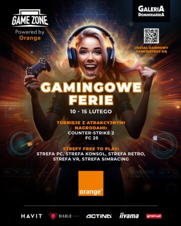 Gamingowe ferie w ramach GAME ZONE Powered by Orange!