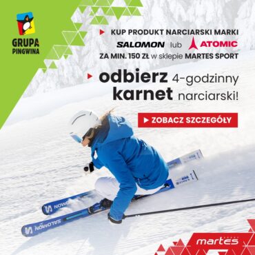 Zrób zakupy w Martes Sport i odbierz darmowy karnet na wybrany stok Grupy Pingwina!