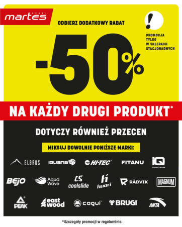 PROMOCJA -50% NA KAŻDY DRUGI PRODUKT